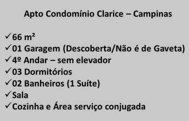 Imagem: O apartamento possui 3 Dormitórios, 2 Banheiros, 1 Vaga na