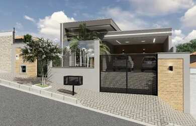 Imagem: A casa possui 4 Dormitórios, 3 Banheiros, 4 Vagas na garagem