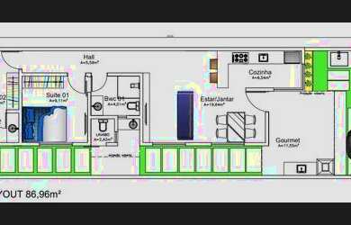 Imagem: A casa possui 2 Dormitórios, 2 Banheiros, 1 Vaga na garagem