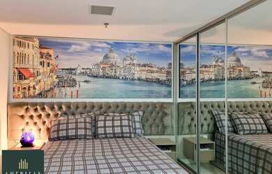 Imagem: O studio possui 1 Dormitório, 1 Banheiro, 1 Vaga na garagem