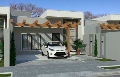 Imagem 2: Casa linda e moderna no Padovani zona sul com 100m² com quintal e área...