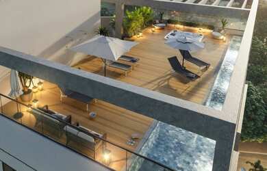 Imagem: O apartamento possui 1 Dormitório, 1 Banheiro, 1 Vaga na garagem