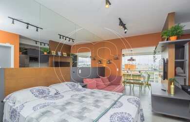 Imagem: A kitnet possui 1 Dormitório, 1 Banheiro, 1 Vaga na garagem