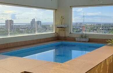 Imagem: O apartamento na cobertura possui 4 Dormitórios, 5 Banheiros