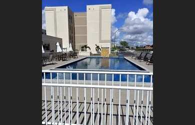 Imagem: O apartamento possui 1 Dormitório, 1 Banheiro, 1 Vaga na garagem