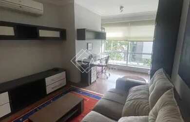 Imagem: O apartamento possui 1 Dormitório, 1 Banheiro, 1 Vaga na garagem