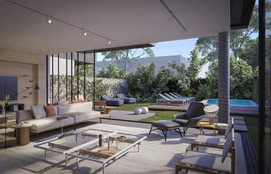 Imagem: A casa em condomínio e possui 4 Dormitórios, 5 Banheiros