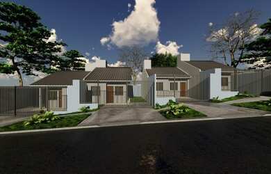 Imagem: A casa possui 2 Dormitórios, 1 Banheiro, 2 Vagas na garagem