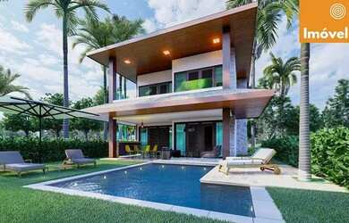 Imagem: A casa possui 3 Dormitórios, 4 Banheiros, 2 Vagas na garagem