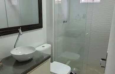 Imagem: O apartamento possui 1 Dormitório, 1 Banheiro, 1 Vaga na garagem