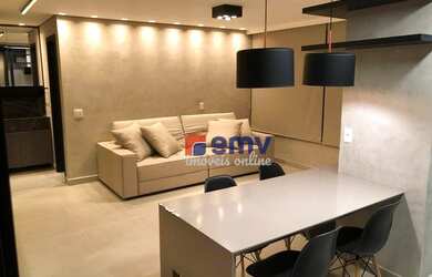 Imagem: O apartamento possui 1 Dormitório, 1 Banheiro, 1 Vaga na garagem