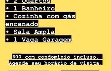 Imagem: O apartamento possui 2 Dormitórios, 1 Banheiro, 1 Vaga na garagem
