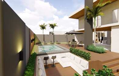 Imagem 3: Sobrado de Luxo 4 Suítes, 530 m² c/ lazer no Condomínio Caribe