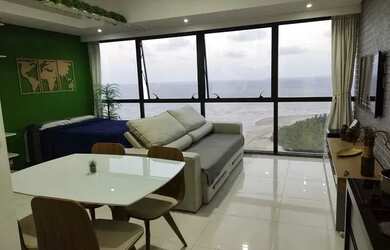 Imagem: O apartamento possui 1 Dormitório, 1 Banheiro, 1 Vaga na garagem