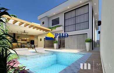 Imagem: A casa em condomínio possui 5 Dormitórios, 5 Banheiros, 2