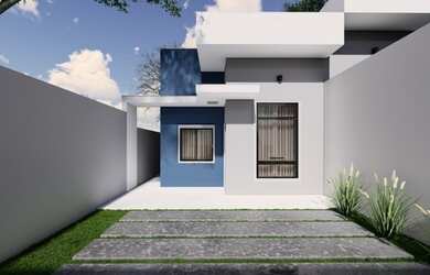 Imagem 3: Casa moderna no Veredas, 1 suíte 2 quartos e passagem lateral para o...