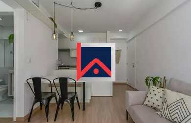 Imagem: O apartamento possui 1 Dormitório, 1 Banheiro, 1 Vaga na garagem