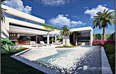 Imagem: A casa em condomínio possui 5 Dormitórios, 5 Banheiros, 4