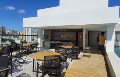 Imagem: O apartamento possui 1 Dormitório, 1 Banheiro, 1 Vaga na garagem