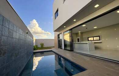 Imagem: A casa em condomínio possui 4 Dormitórios, 5 Banheiros, 4