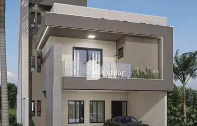 Imagem: A casa em condomínio possui 4 Dormitórios, 4 Banheiros, 4