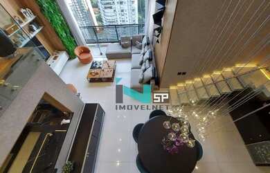 Imagem: O apartamento na cobertura possui 4 Dormitórios, 5 Banheiros