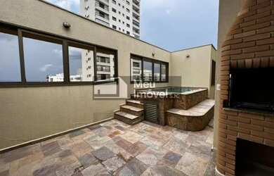 Imagem: O apartamento na cobertura possui 3 Dormitórios, 4 Banheiros