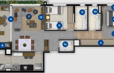 Imagem 15: Gardener Jardins Residencial em São Paulo no Brooklin Novo - Apartamento...