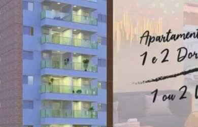 Imagem: O apartamento possui 1 Dormitório, 1 Banheiro, 1 Vaga na garagem