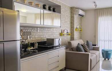 Imagem: O studio possui 1 Dormitório, 1 Banheiro, 1 Vaga na garagem