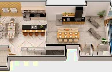 Imagem: O apartamento na cobertura possui 3 Dormitórios, 3 Banheiros