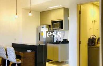 Imagem: O apartamento possui 1 Dormitório, 1 Banheiro, 1 Vaga na garagem