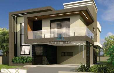 Imagem: A casa em condomínio possui 4 Dormitórios, 4 Banheiros, 2