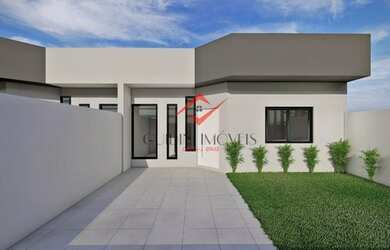 Imagem: A casa possui 3 Dormitórios, 1 Banheiro, 1 Vaga na garagem