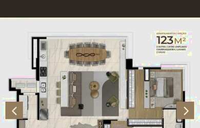 Imagem 3: Apartamento para venda tem 123 metros quadrados com 3 quartos em Centro...