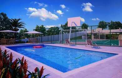 Imagem: O apartamento possui 2 Dormitórios, 1 Banheiro, 1 Vaga na garagem