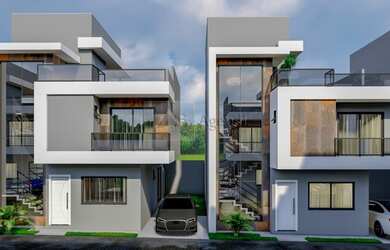 Imagem: A casa possui 3 Dormitórios, 5 Banheiros, 2 Vagas na garagem