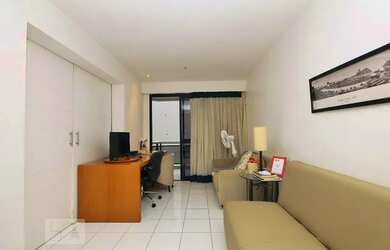 Imagem: O apartamento possui 1 Dormitório, 1 Banheiro, 1 Vaga na garagem