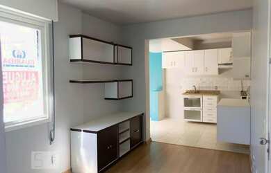 Imagem: O apartamento possui 1 Dormitório, 1 Banheiro, 1 Vaga na garagem