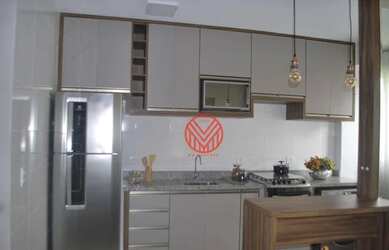 Imagem: O apartamento possui 1 Dormitório, 1 Banheiro, 1 Vaga na garagem