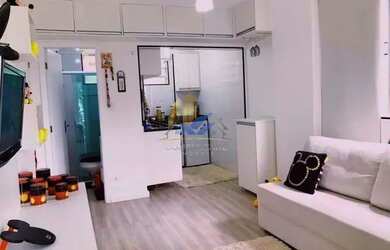 Imagem: O apartamento possui 1 Dormitório, 1 Banheiro, 1 Vaga na garagem