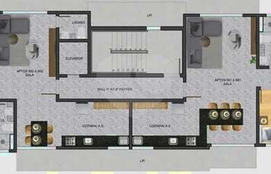 Imagem 3: EDIFÍCIO ESPIRITO SANTO. 69m² de Área, 2 Vagas na garageme2 Dormitórios