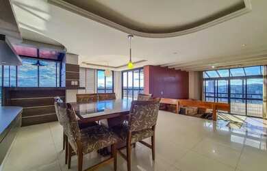 Imagem: O apartamento na cobertura possui 3 Dormitórios, 4 Banheiros