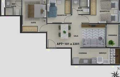 Imagem 2: EA Edf. Leopoldo Lins/ Oportunidade na Boa Vista/ com 3 quartos 60m²-Lancamento