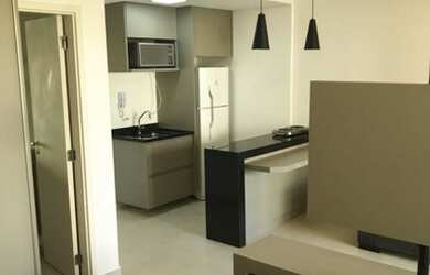 Imagem: O studio possui 1 Dormitório, 2 Banheiros, 1 Vaga na garagem