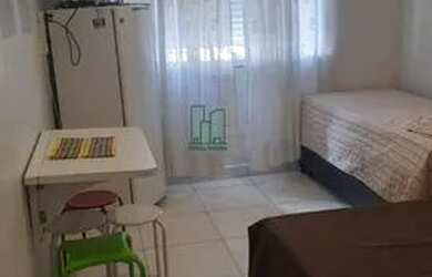 Imagem: O apartamento possui 1 Dormitório, 1 Banheiro, 1 Vaga na garagem