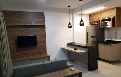 Imagem: O studio possui 1 Dormitório, 1 Banheiro, 1 Vaga na garagem