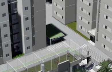 Imagem: O apartamento possui 2 Dormitórios, 1 Banheiro, 1 Vaga na garagem