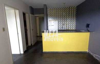 Imagem: O apartamento possui 1 Dormitório, 1 Banheiro, 1 Vaga na garagem