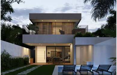 Imagem: A casa em condomínio possui 5 Dormitórios, 5 Banheiros, 3